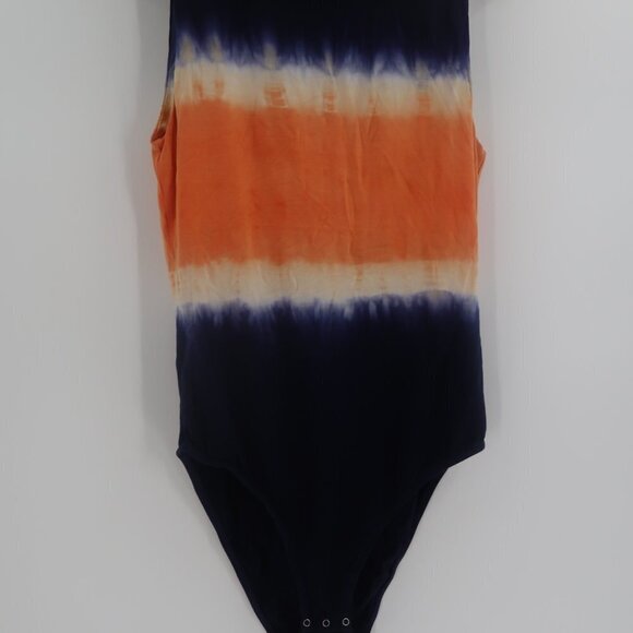 Ninety Percent Blue Orange Tie Dye Style Rita Bodysuit Size Medium - Picture 6 of 8